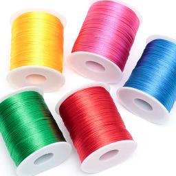 Cabo De Cetim De Nylon Para Artesanato De Linha De Jóias, Linha De Nó Chinês, Pulseira Forte Trançada, Cetim De Seda Macramé, Corda Da Cauda De Rato, Rolo De 1.5mm - Image 4