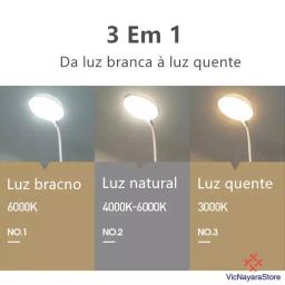 Luminária de Mesa Abajur Sofisticado Recarregável de LED - Image 4