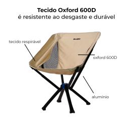 Cadeira Alumínio Dobrável Portátil Leve Pesca Camping Quintal Bask - Image 2