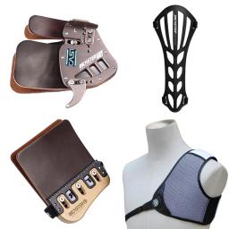 Bicaster arco recurvo armguard e peito guarda barebow dedo guia por couro e cordovan tiro com arco acessório da competição - Image 1