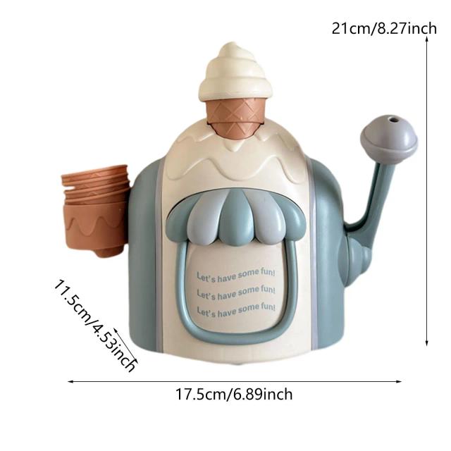 Brinquedo de Banho Portátil Fabricante de Espuma de Sorvete 4 Cones