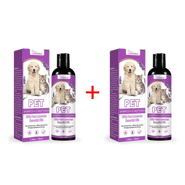 Shampoo e Gel de Banho Hidratante para Animais de Estimação, Suaviza Pelagem, Alivia Coceiras e Remove Ácaros e Sujeira para Cães e Gatos