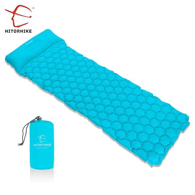Camping mat dormir almofada de acampamento ao ar livre com travesseiro colchão de ar almofada inflável enchimento rápido à prova de umidade à prova de água - Image 1