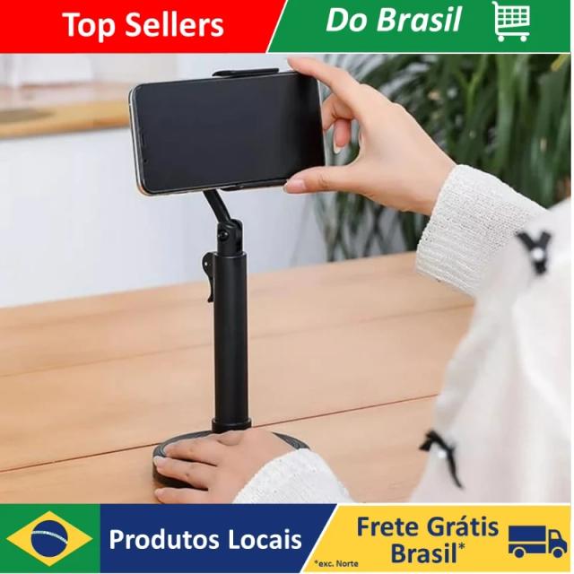 Suporte de Mesa Universal Panorama para Celular com Gira 360 Graus - Entrega Rápida em Todo o Brasil