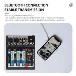 Profissional 4 canais Mixer Bluetooth Reverb DJ Audio Interface USB Mixer Microfone mesa de som 4 canais - Image 6