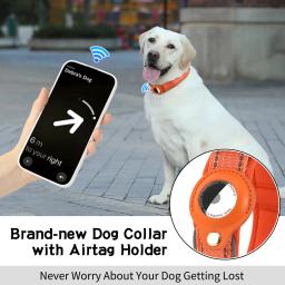 Coleira Refletiva com AirTag, Coleira Acolchoada com Apple AirTag para Cães, Coleira para Cachorro com Estojo para AirTag, Acessório para AirTag para Cachorros - Image 6