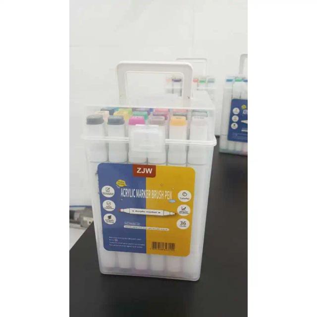 Conjunto de Canetas Acrílicas Touch em Cores Variadas com Dupla Ponta - 24 a 80 Cores Disponíveis