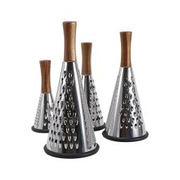 Jaswehome Ralador de aço inoxidável portátil manual, Triturador antiderrapante de múltiplos propósitos, Cone Vegetable Shred, 3 lados - Image 1