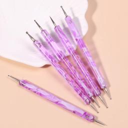 Cnhids arte acrílica ferramentas de pontilhamento de cristal profissional conjunto de pincéis de unhas diy padrão de unhas falsas linha pintura caneta escultura escovas - Image 1