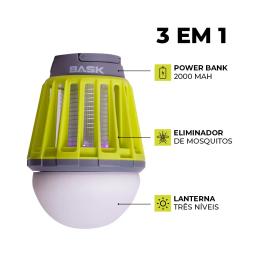 Lâmpada Elétrica Repelente Mata Mosquito Portátil A Prova D'água Power Bank Bask - Image 4
