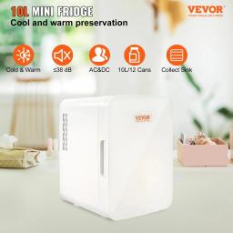 VEVOR-Geladeira portátil Mini Car, Skincare Geladeira, Refrigerador, Comida e Bebida Caixa De Armazenamento, Recipiente para Casa, Carro e Bar Uso, 10L - Image 2