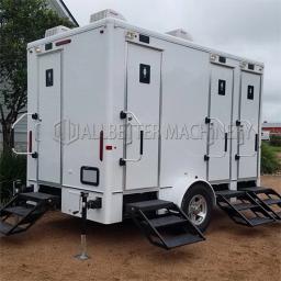 Banheiro móvel de luxo portátil, reboque de acampamento ao ar livre, reboque do curso público com banheiro, banheiros, estação 4 - Image 5