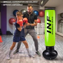 Inflável saco de perfuração projetado para crianças, taekwondo, saco de boxe anti-stress, ideal para o jogo ao ar livre, casa ou ginásios - Image 1