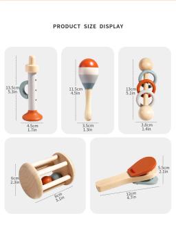 Montessori Brinquedos De Madeira Para Crianças, Bebê Instrumentos Musicais, Xilofone De Percussão Set, Presentes Educativos Pré-Escolar - Image 6