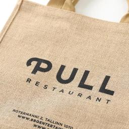 Reutilizável Natural Juta Hessian Serapilheira, Mercearia Beach Bag, alça dupla, seu logotipo para viagem toalha casamento, atacado, 100pcs por lote - Image 6
