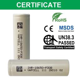 Bateria recarregável Vapcell-INR-18650-P30B Li-ion, 30A 3000mAh 3.7V, 18650, Novidades - Image 5