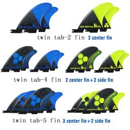 AQUBONA-Prancha de Surf Fins Honeycomb Fiberglass, Twin Fins, Thruster 3 Fins, Quad 5 Fins, Single Tab ou Twin Tab Tamanho - Image 6