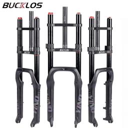Bucklos mtb garfo 20 26 Polegada fatbike garfo ombro duplo mountain bike suspensão pneu gordo garfo de ar da bicicleta para neve praia - Image 1