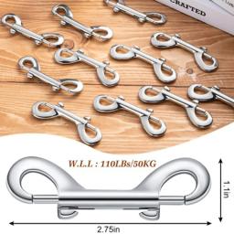 Double Ended Bolt Snap Hooks, Heavy Duty Trigger Chain, Marine Grade Metal Clips para Uso Agrícola, Water Bucket, Dog Leash, Horse Tack, Chain - Image 6