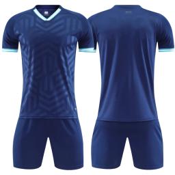 Camisas de futebol personalizadas ajustadas para homens e mulheres, manga curta, secagem rápida, uniforme de treinamento de futebol, roupas esportivas, menino, menina, crianças, 2 peças - Image 6