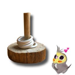 Pega argola - brinquedo para calopsita, periquito, agapornes - brinquedo para aves - Image 1