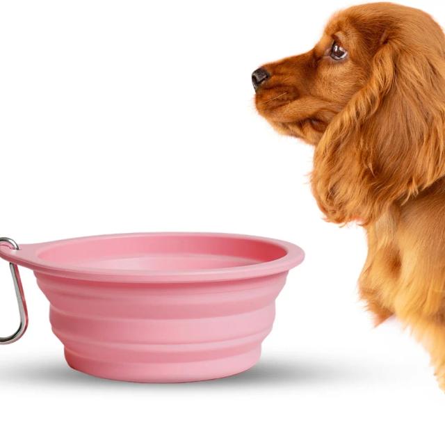 Tigela Dobrável de Silicone para Pets – Bebedouro Portátil Ideal para Cães e Gatos
