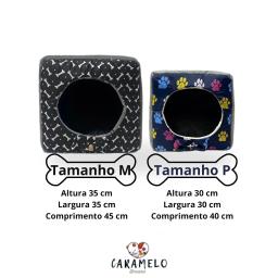 Kit 2 Casinha Pet: Colorida Pequena, Preta Média: Caminha Para Cachorro e Gato, Cama e Casa em Suede + Almofada Confortável - Image 6