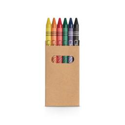 20 Caixinhas de kit com 6 mini Giz de Cera para colorir presente lembrança brinde para festa infantil atacado - Image 2