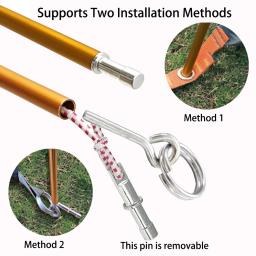(2 unidades/par) acessórios de substituição de alumínio para barraca de acampamento 3.6m 4m 4.4m haste de barraca ao ar livre acessórios de reparo de acampamento - Image 3