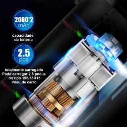 Bomba De Ar Portátil Mini Carro, Bomba De Pneu Elétrico Auto Propelido Display Digital Sem Fio Portátil, 1 Conjunto - Image 5