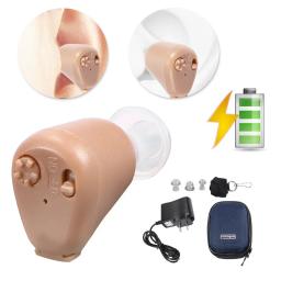 Orelha recarregável Ocultado Aparelho Auditivo, Optimal Volume Ajustável, Amplificador De Fala De Áudio, Ferramentas De Cuidado Da Orelha Idosos - Image 3
