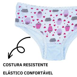 Calcinha Infantil Criança Algodão Estampada Colorida Atacado Revenda Lote Kit 10 Unidades - Image 3