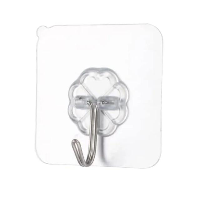 Ganchos Adesivos Transparentes Antideslizantes para Porta - Suporte Pesado para Banheiro e Cozinha