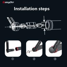Easydo-espelho retrovisor universal para guidão de bicicleta, durável, ampla gama, ajustável, vidro hd - Image 3