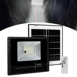 Refletor Solar Led Holofote 60w Placa Bateria Prova Dágua - Image 1