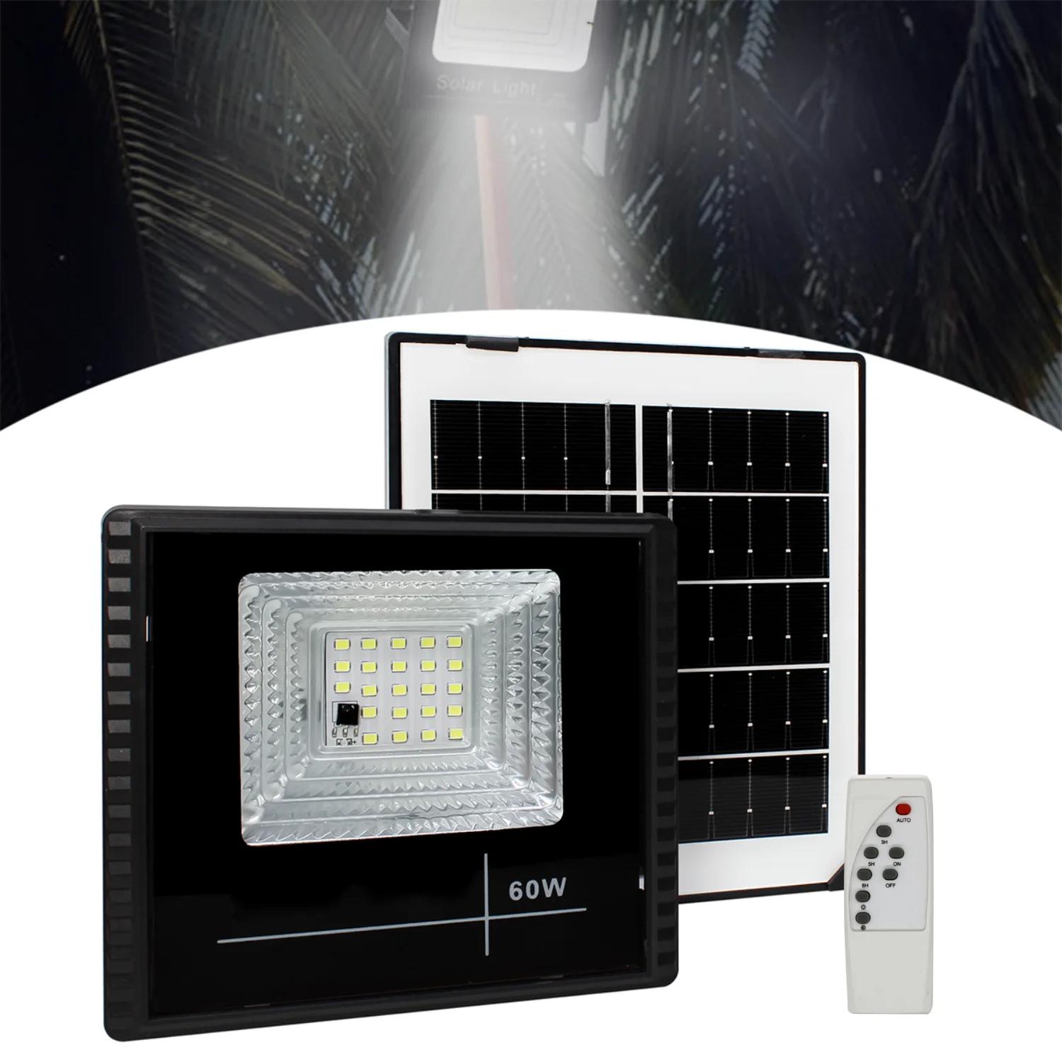 Refletor Solar Led Holofote 60w Placa Bateria Prova Dágua - Image 1