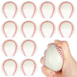Mini Bolas Esportivas para Crianças e Adultos, Bolas Antiestresse, Bolas de Espuma, Bola de Estresse, Softball, Futebol, Adultos, Pacote de 12 - Image 1