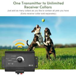 Coleiras elétricas para cerca de animais de estimação, para cães teimosos, sistema de contenimento de limite de animais de estimação no solo/interrâneo, cobre até 1/2 acre - Image 2