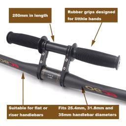 Peças de assento de bicicleta mtb criança montada na frente-liberação rápida/pedais/cinta/haste com rosca/aderência/sela/guiador/suporte/selim - Image 4