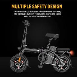 Motor elétrico da bicicleta com bateria removível, cidade Commuter, absorção multi-choque, cidade Commuter, 22MPH, velocidade máxima, 14 no pneu, 48V, 15Ah, 400W - Image 6