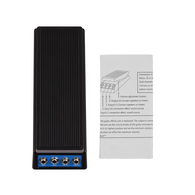 Pedal de Efeito Wah Estéreo para Guitarra com Entrada/Saída de 6,35mm e Alimentação CC 9V
