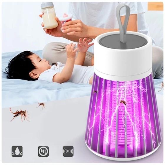 Lâmpada Elétrica Recarregável com Luz UV: Armadilha Portátil Eficaz para Mosquitos e Insetos
