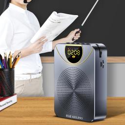 Relógio sem fio megafone amplificador de voz portátil professor guia microfone alto-falante 5w suporte tf cartão u conexão disco - Image 3