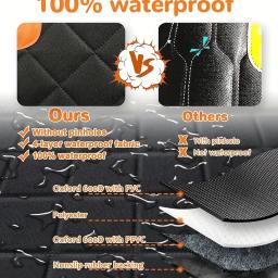 Universal Pet Seat Cover para o assento traseiro do carro, 100% Waterproof Dog Hammock, Visual Mesh Window e Side Zipper - Image 5