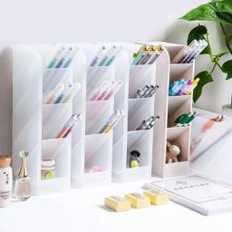 Organizador De Mesa Porta Caneta Lapis Treco Plastico Multiuso Escritório Home Office - Image 3