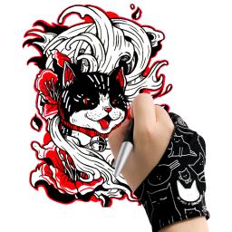 XPPen-Luva Anti-Incrustante Artista para Desenho Tablet, Tamanho Livre, Confortável, Gato Bonito, Exibição - Image 5
