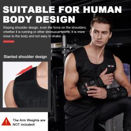 Colete masculino de treinamento com peso, colete de ginástica ajustável, equipamentos de fitness, equipamentos esportivos, 20kg - Image 6
