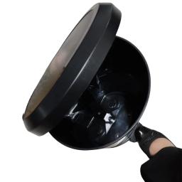 Lata de lixo lixeira cesto de lixo com pedal com tampa para banheiro cozinha escritorio Cor Prata 10 litros - Image 4