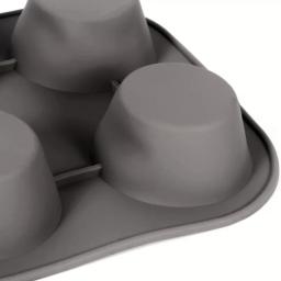 Forma Silicone Para Cupcakes Flexível Fácil Remoção 6 Cavidades - Cinza Ou Preto - Image 3