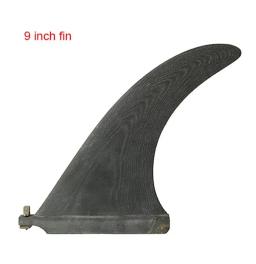 Barbatanas de prancha longa de surf de 9/10 polegadas, fibra de vidro, cor preta, barbatanas de prancha de surf, barbatanas únicas - Image 1